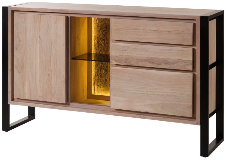 Sideboard Akazie / Altholz 150x40x90 natur lackiert DENVER #110