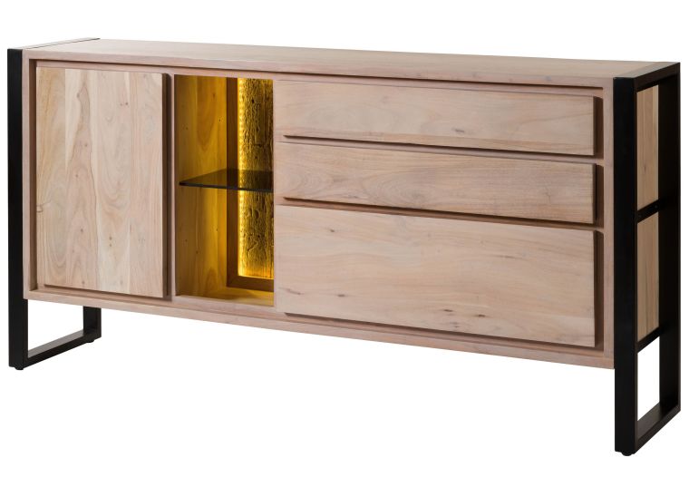 Sideboard Akazie / Altholz 180x40x90 natur lackiert DENVER #111