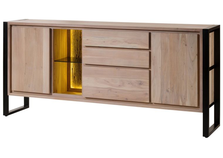 Sideboard Akazie / Altholz 200x40x90 natur lackiert DENVER #112