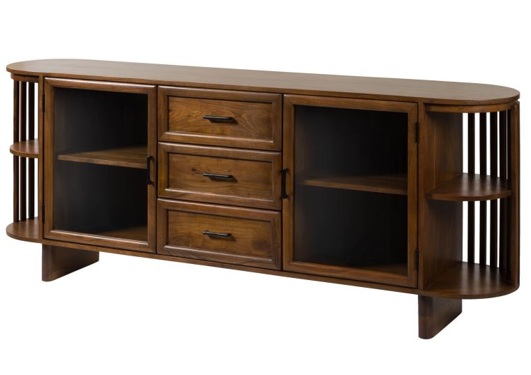 Sideboard Akazie 200x40x80 natur lackiert MADRID #56