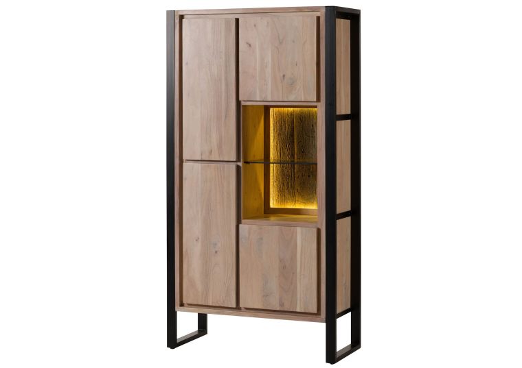 Schrank Akazie / Altholz 95x40x180 natur lackiert DENVER #106