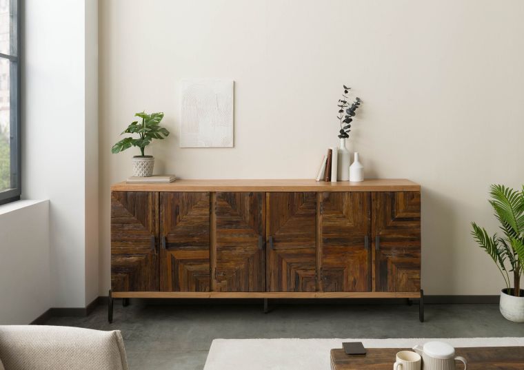 Sideboard Altholz 206x40x93 natur lackiert LYON #111