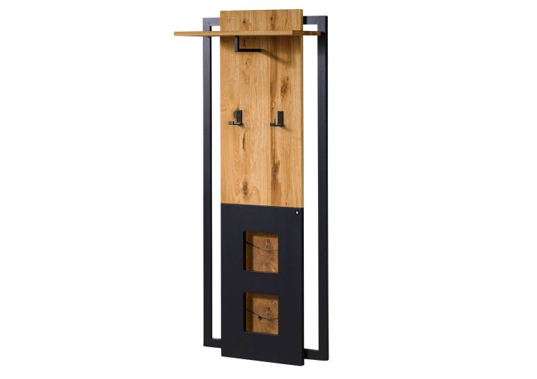 Wandgarderobe Wildeiche 64x30x160 natur lackiert / geölt KITZBÜHEL #134