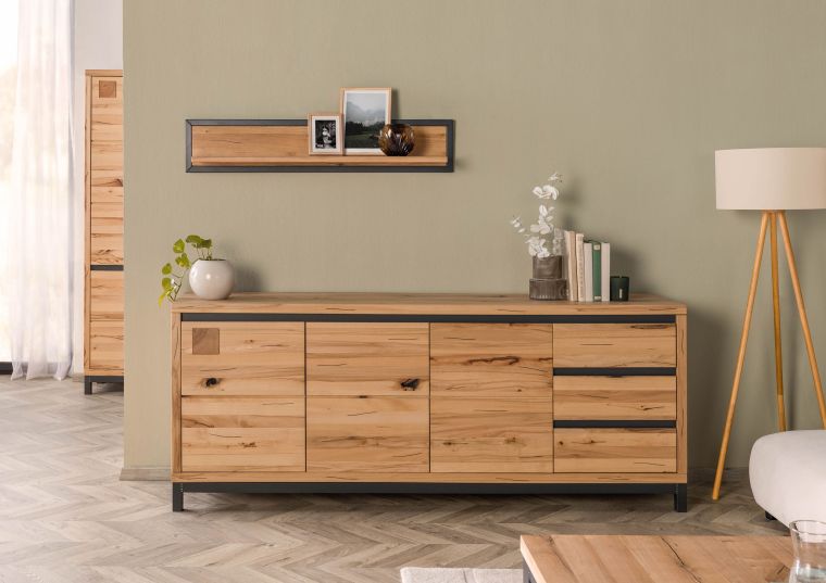 Sideboard Kernbuche 210x45x85 natur geölt VILLANDERS #152